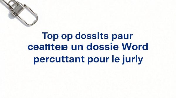 Top conseils pour créer un dossier Word percutant pour le jury